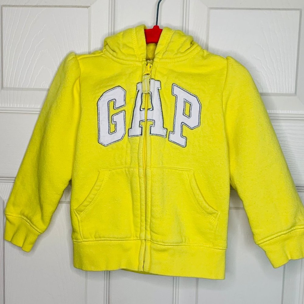Baby GAP Yellow Zip Up Hoodie Size: 2T